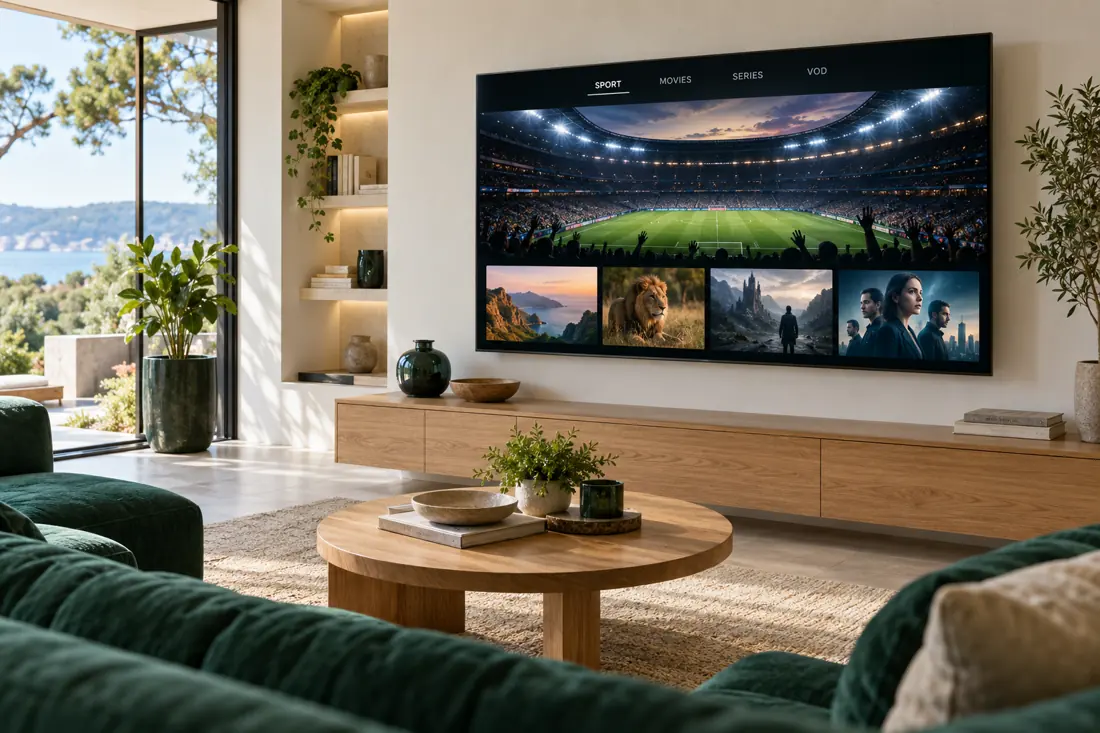 A relaxed viewing experience at home